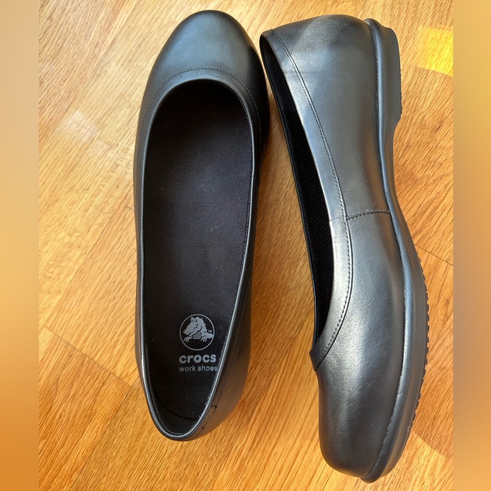 Crocs grace flat (black/black) W10 “Crocs work shoes”